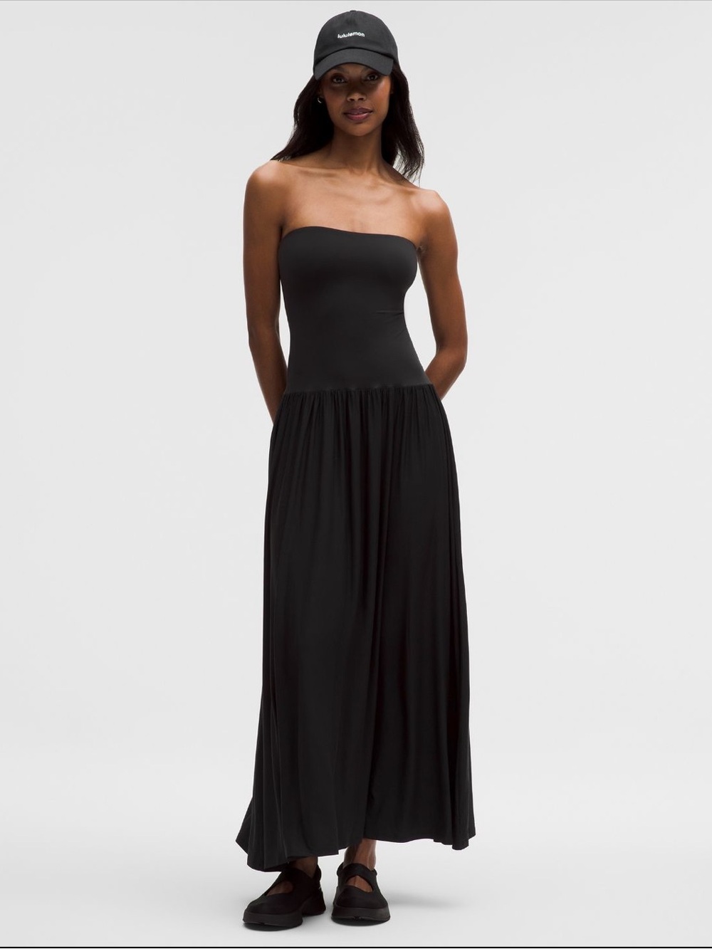 lululemon 2-in-1 Strapless Black Maxi Dress